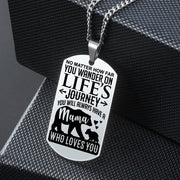 Mama Bear Loves You - Stainless Steel Necklace