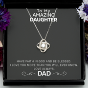 From Dad to Daughter - Eternal Love Knot Necklace