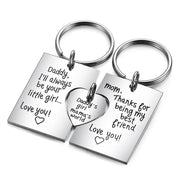 Mom & Daddy to Daughter Keychain/Necklace Trio