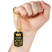  My Son is a King Custom Dog Tag Necklace