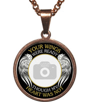 Rose Your Wings Were Ready Memorial Photo Necklace