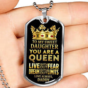 Silver Stainless Perfect Gift from Daddy to Daughter
