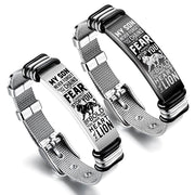 To My Son - Heart of a Lion - Premium Stainless Steel Bracelet