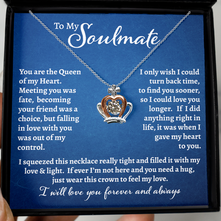 To My Soulmate - Dancing Jewel Crown Necklace