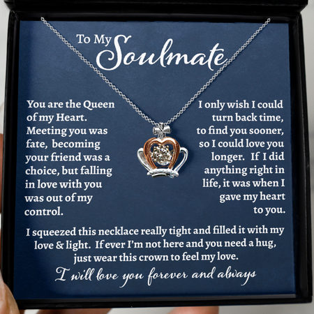 To My Soulmate - Dancing Jewel Crown Necklace