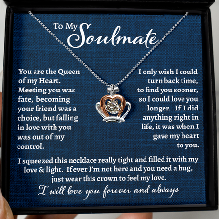 To My Soulmate - Dancing Jewel Crown Necklace