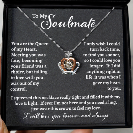 To My Soulmate - Dancing Jewel Crown Necklace