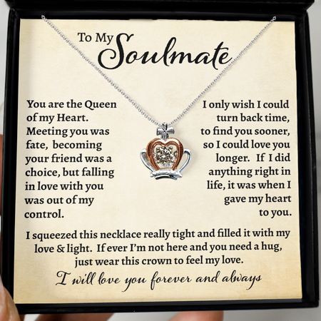 To My Soulmate - Dancing Jewel Crown Necklace