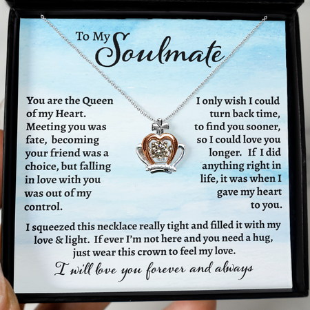 To My Soulmate - Dancing Jewel Crown Necklace